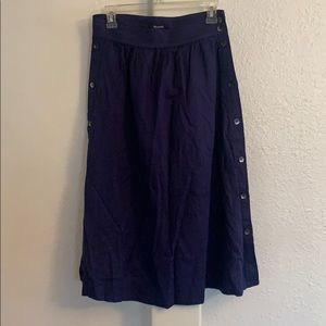 Madewell side button midi skirt